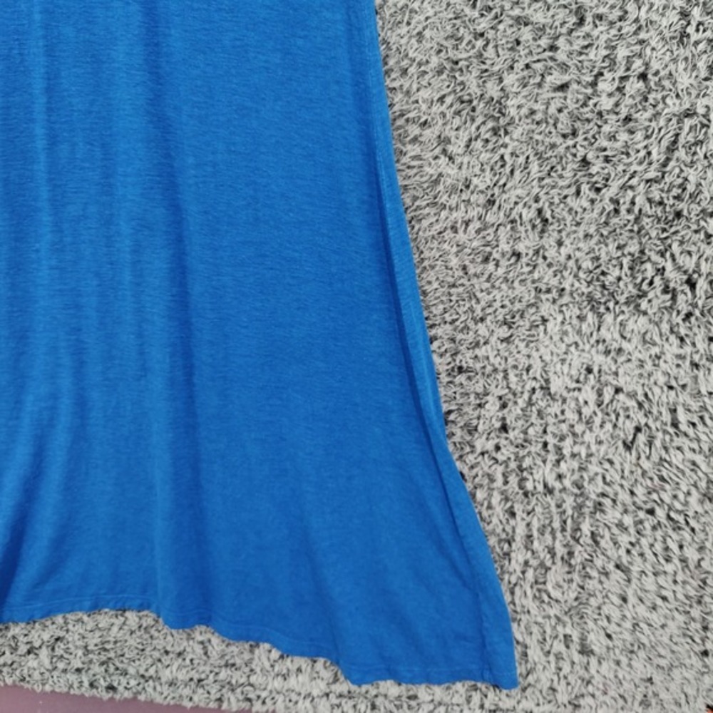 Eileen Fisher Womens Coastal Minimalist Hemp Cotton Dress M Blue Asymmetric Hem - Picture 14 of 16